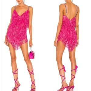 Bronx And Banco Barbie Fringe Mini Dress Size S